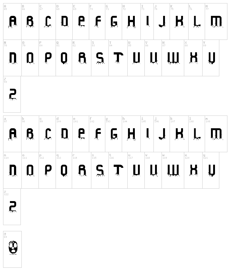 Fluid Christmas font map